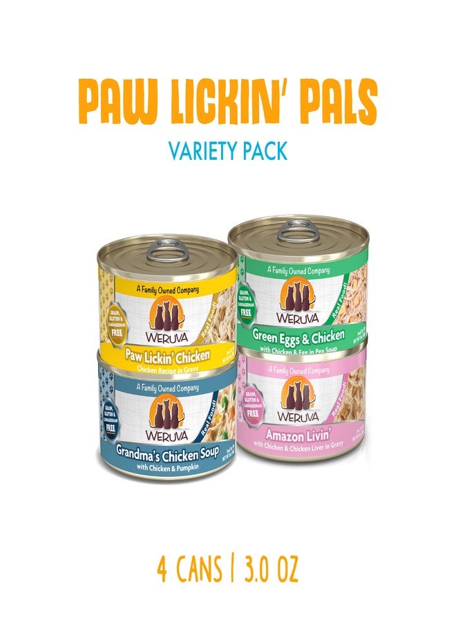 Weruva Classic Cat Food, Paw Lickin Pals Trial Variety Pack, 3oz Can, Pack of 4 - Image 2